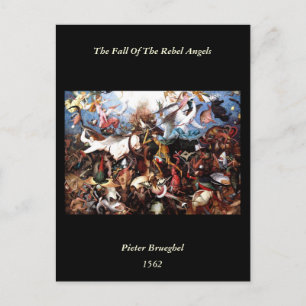 Cartão Postal A queda de Bruegel "dos anjos rebelde" (1562)