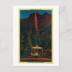 Cartão Postal A Queda de Fogo do Glacier Point