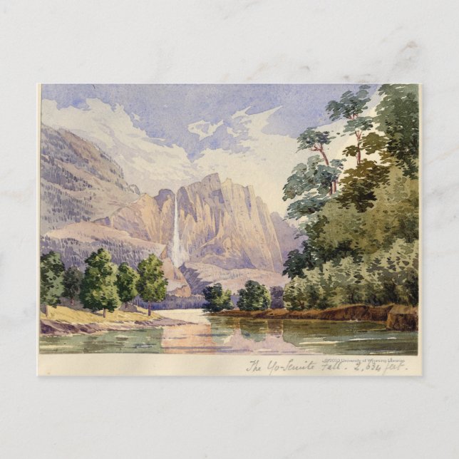 Cartão Postal A Queda de Yo-Semite. 2.634 pés (Frente)