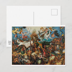 Cartão Postal A Queda dos Anjos Rebeldes   Pieter Bruegel, o Vel