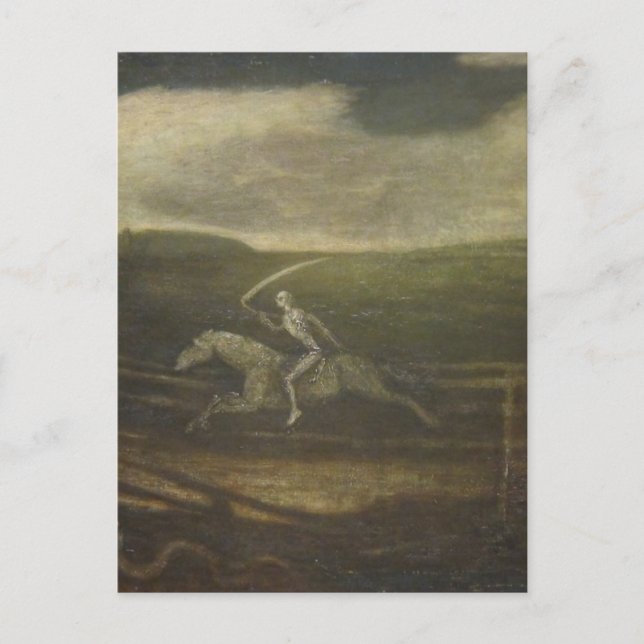 Cartão Postal A Raça Ou A Morte Num Cavalo Pálido (Frente)