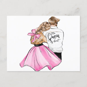 Cartão Postal A Rainha do meu coração, o casal do Dia dos Namora
