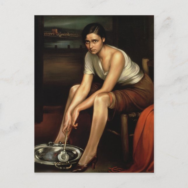 Cartão Postal A rapariga de fascínio (Frente)