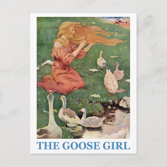 Cartão Postal A Rapariga dos Gansos (Frente)