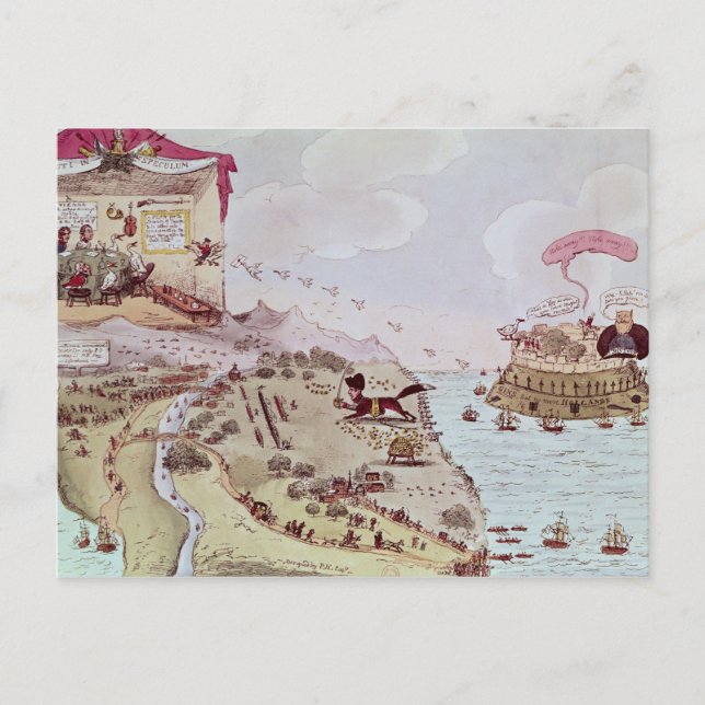 Cartão Postal A Raposa e o Ganso; ou Boney Broke Loose (Frente)