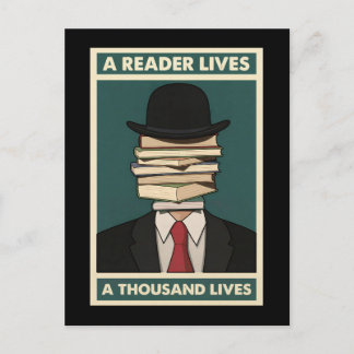 Cartão Postal A Reader Lives a Thousand Lives Bibliophile Wisdom