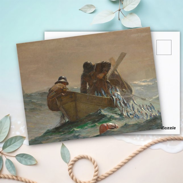 Cartão Postal A Rede Herring, Winslow Homer (Criador carregado)