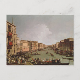 Cartão Postal A Regatta no Grande Canal, c.1735