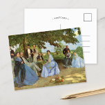 Cartão Postal A Reunião Familiar | Fré dé ric Bazille<br><div class="desc">A Reunião Familiar (1867) do artista impressionista francês Fré dé ric Bazille. A obra de arte original é uma pintura a óleo na canvas que representa a família próxima do artista, com ele na extrema esquerda atrás de seus pais sentados, no terraço da casa da família perto de Montpellier, França....</div>