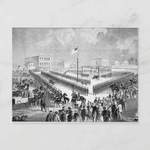 Cartão Postal A revolta Santee Sioux, Mankato, Minnesota, 186