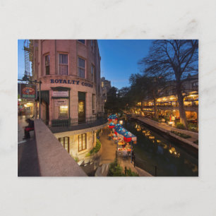 Cartão Postal A Riverwalk No Dusk No Centro San Antonio 2