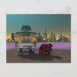 Cartão Postal A Robot and His Dog Postcard