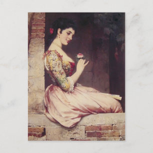 Cartão Postal A Rosa de Eugene de Blaas