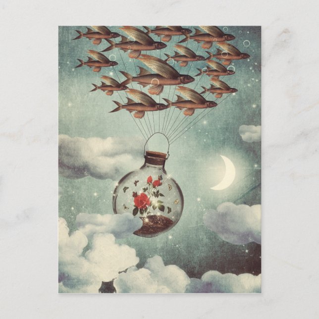 Cartão Postal A Rosa Que Queria Ver O Mundo (Frente)