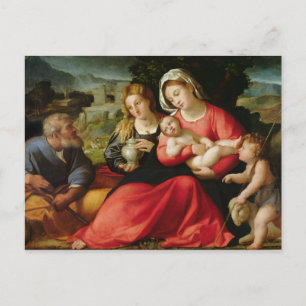 Cartão Postal A Sagrada Família, c.1508-12 (óleo na canvas)