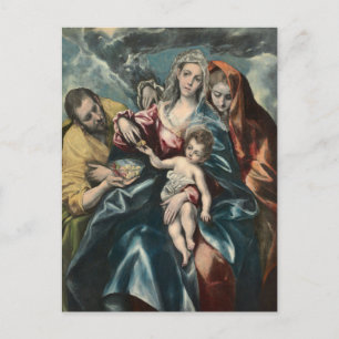 Cartão Postal A Sagrada Família com Maria Madalena por El Greco 