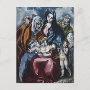 Cartão Postal A Sagrada Família com Sta. Ana por El Greco