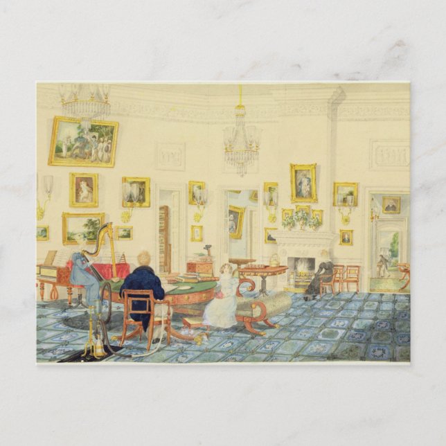 Cartão Postal A sala de inverno na casa do artista em Patna, em (Frente)