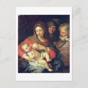 Cartão Postal A Santa Família com Elizabeth (óleo no painel)