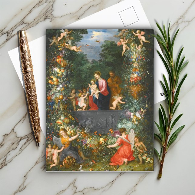 Cartão Postal A Santa Família, Jan Brueghel (Criador carregado)