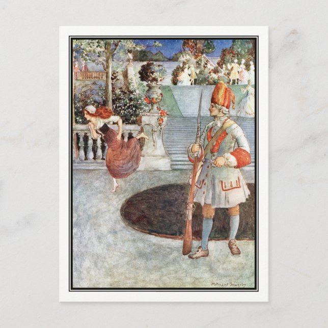 Cartão Postal A Sapatilha de Vidro por Millicent Sowerby (Frente)