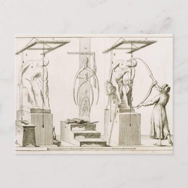 Cartão Postal A Sculptor's Studio, c.1800 (engraving) (Frente)