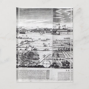 Cartão Postal A Section of a Map of Milan, 1640