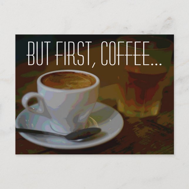 Cartão Postal A Seleção do Presente dos Amantes do Café (Frente)