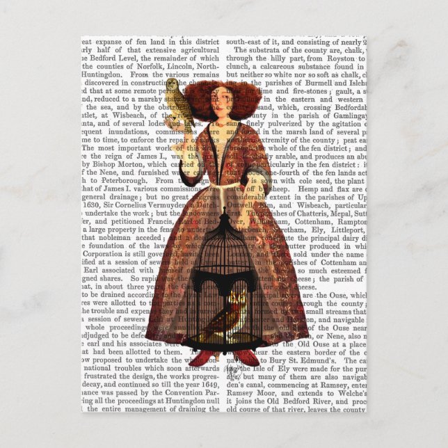 Cartão Postal A Senhora Coruja (Frente)