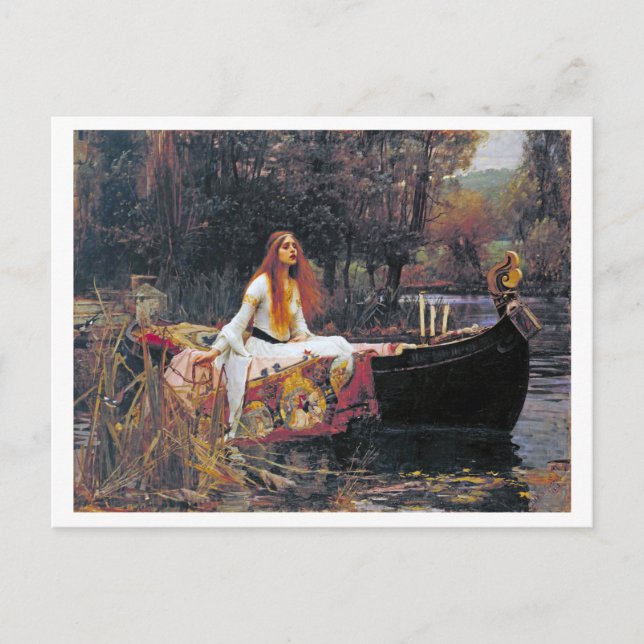 Cartão Postal A Senhora de Shalott, John William Waterhouse (Frente)