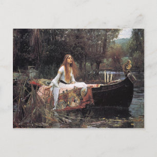 Cartão Postal A Senhora de Shalott por John W. Waterhouse
