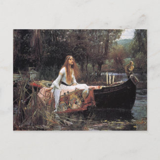 Cartão Postal A Senhora de Shalott por John W. Waterhouse