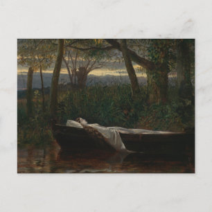 Cartão Postal A Senhora de Shalott   Walter Crane