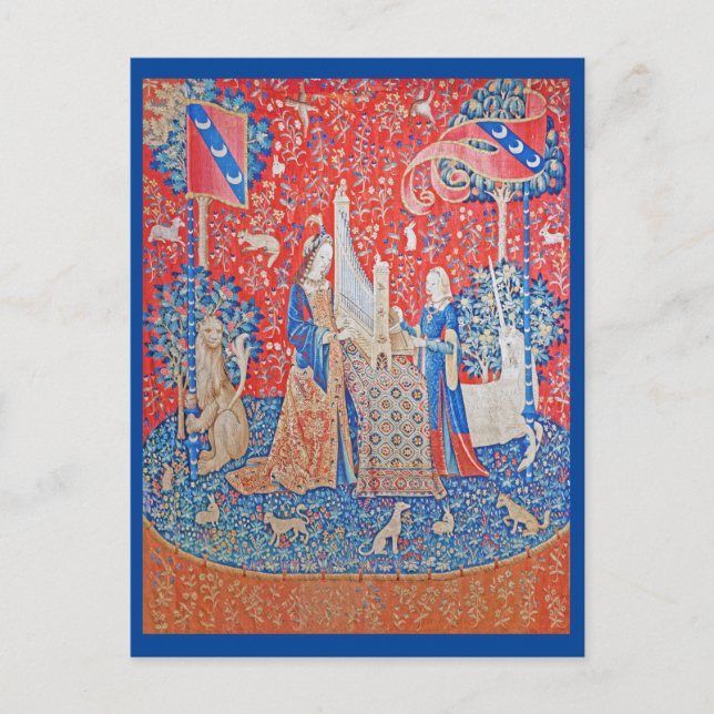 Cartão Postal A Senhora e o Unicórnio / Audição (Frente)