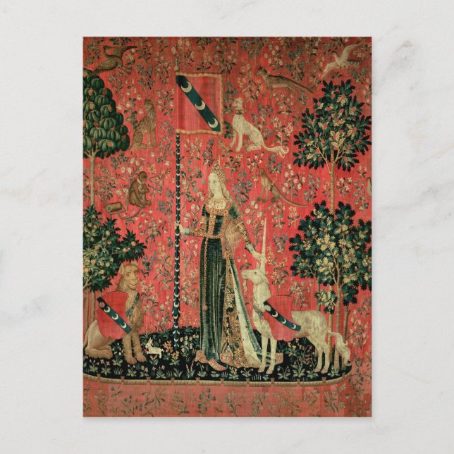 Cartão Postal A senhora e o unicórnio: 'Touch (Frente)