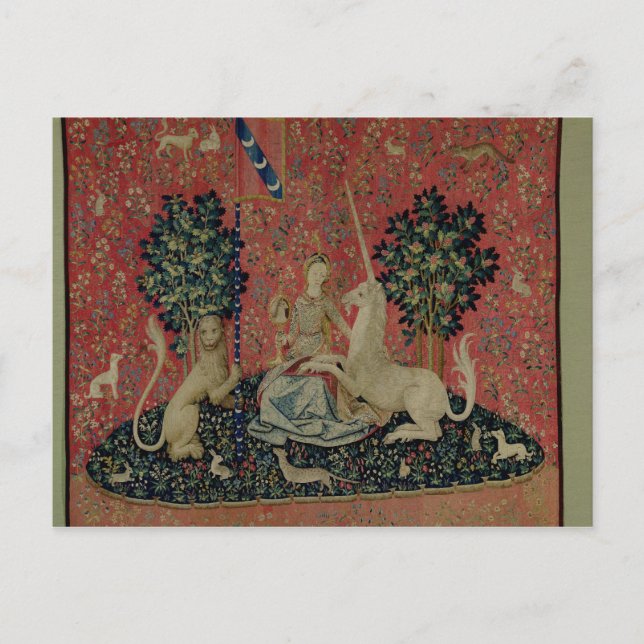 Cartão Postal A Senhora e o Unicórnio: 'Visão' (Frente)