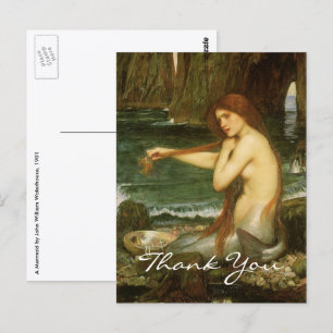 Cartão Postal A Sereia de Waterhouse