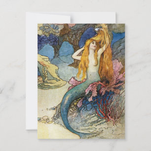 Cartão Postal “A Sereia” por Warwick Goble