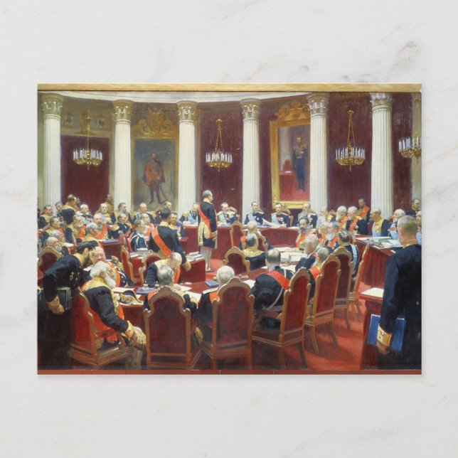 Cartão Postal A Sessão Cerimonial do Conselho de Estado (Frente)