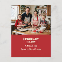 A Small Joy February Memory Photo Postcard