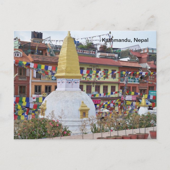 Cartão Postal A Small Stupa in Kathmandu (Frente)