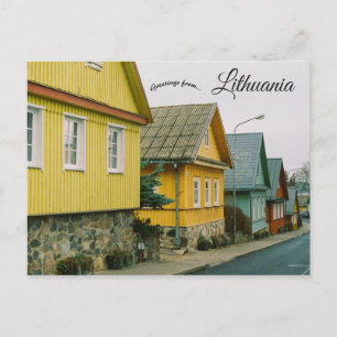 Cartão postal A Street em Trakai Lituânia
