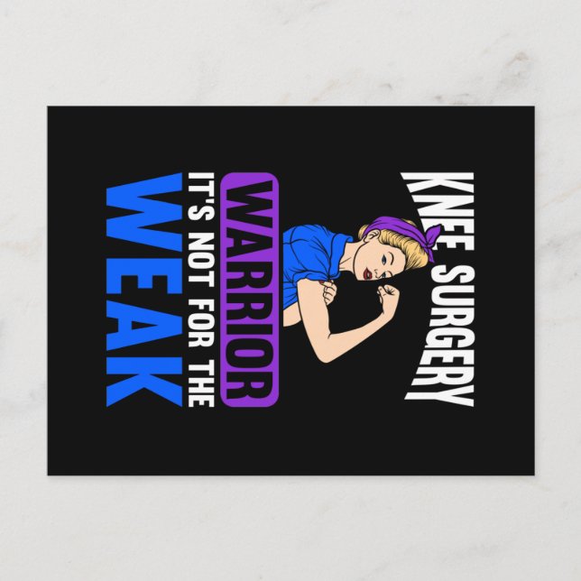 Cartão Postal A substituição do joelho não é para os fracos (Frente)