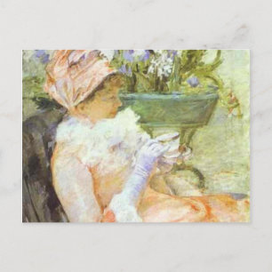 Cartão Postal A Taça do Chá, Retrato de Lydia, Mary Cassatt