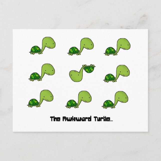 Cartão Postal A Tartaruga Desajeitada (Frente)