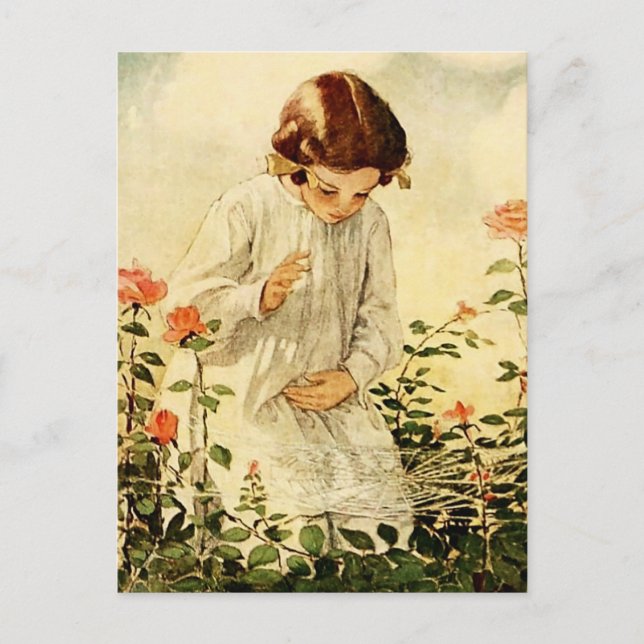Cartão Postal A Teia de Aranha por Jessie Willcox Smith (Frente)