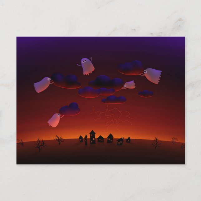 Cartão Postal A Tempestade de Colheita (Noite de Halloween) (Frente)