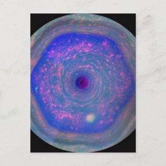 Cartão Postal A tempestade hexagonal de Saturno