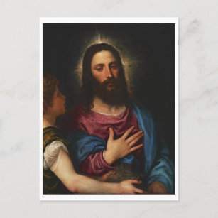 Cartão Postal A tentação do Cristo, Ticiano