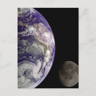 Cartão Postal A Terra e a Lua